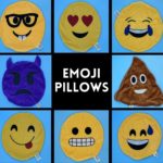Assortment of emoji pillow options.