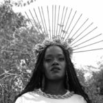 Black and white photo of Ebony Stewart with crown.